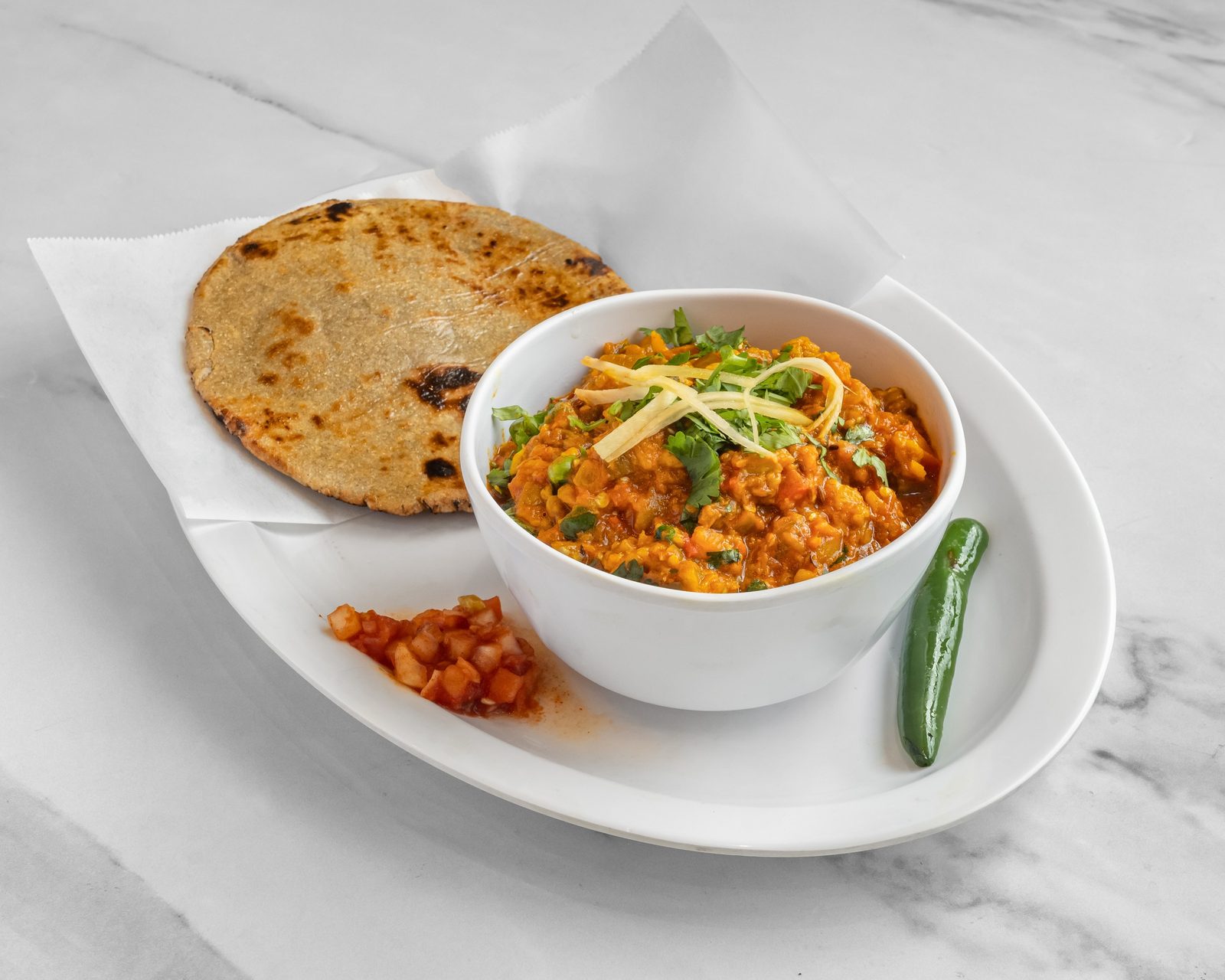 Baigan Bharta Platter — Rajwadi Thali Catering